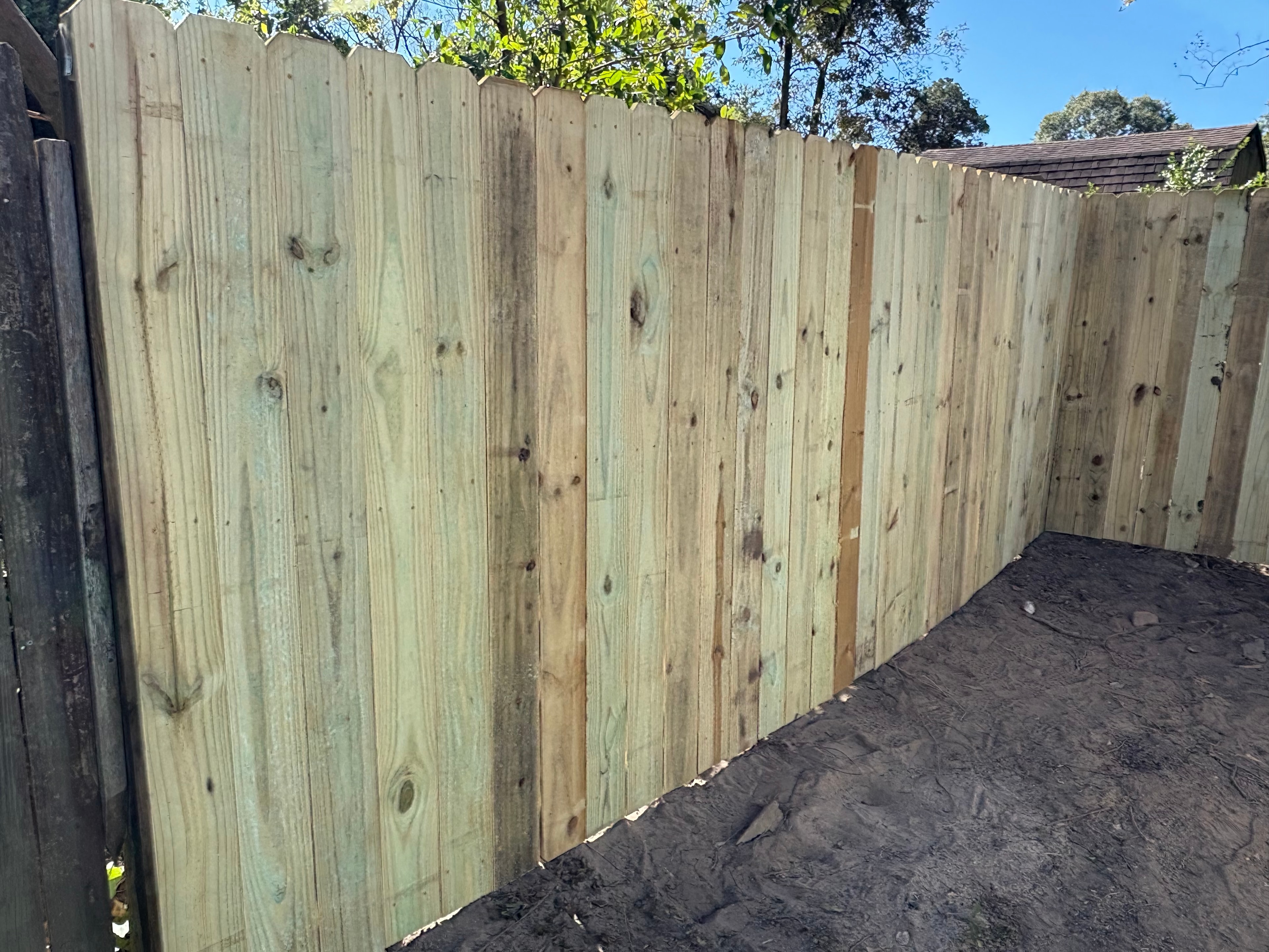 Residential project site served by All Pro Tree Service